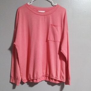 LC Lauren Conrad Women's Long Sleeve Pink Top Size XXL